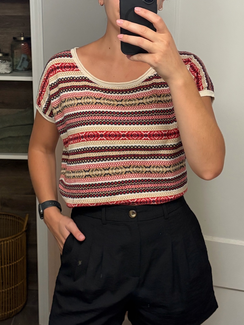 Patterned Knit Top